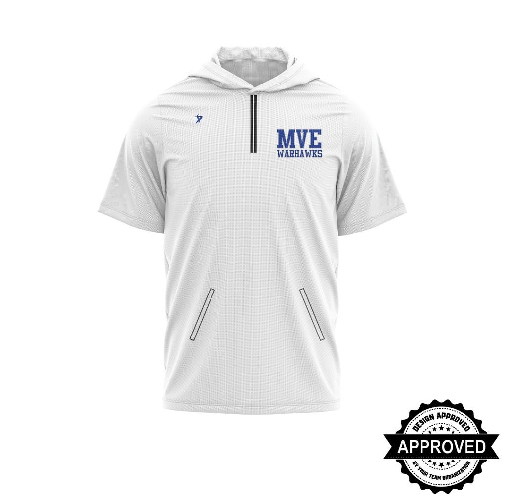Mount Vernon - Enola | White 1/4 Zip Jacket (Short Sleeve, Hooded)