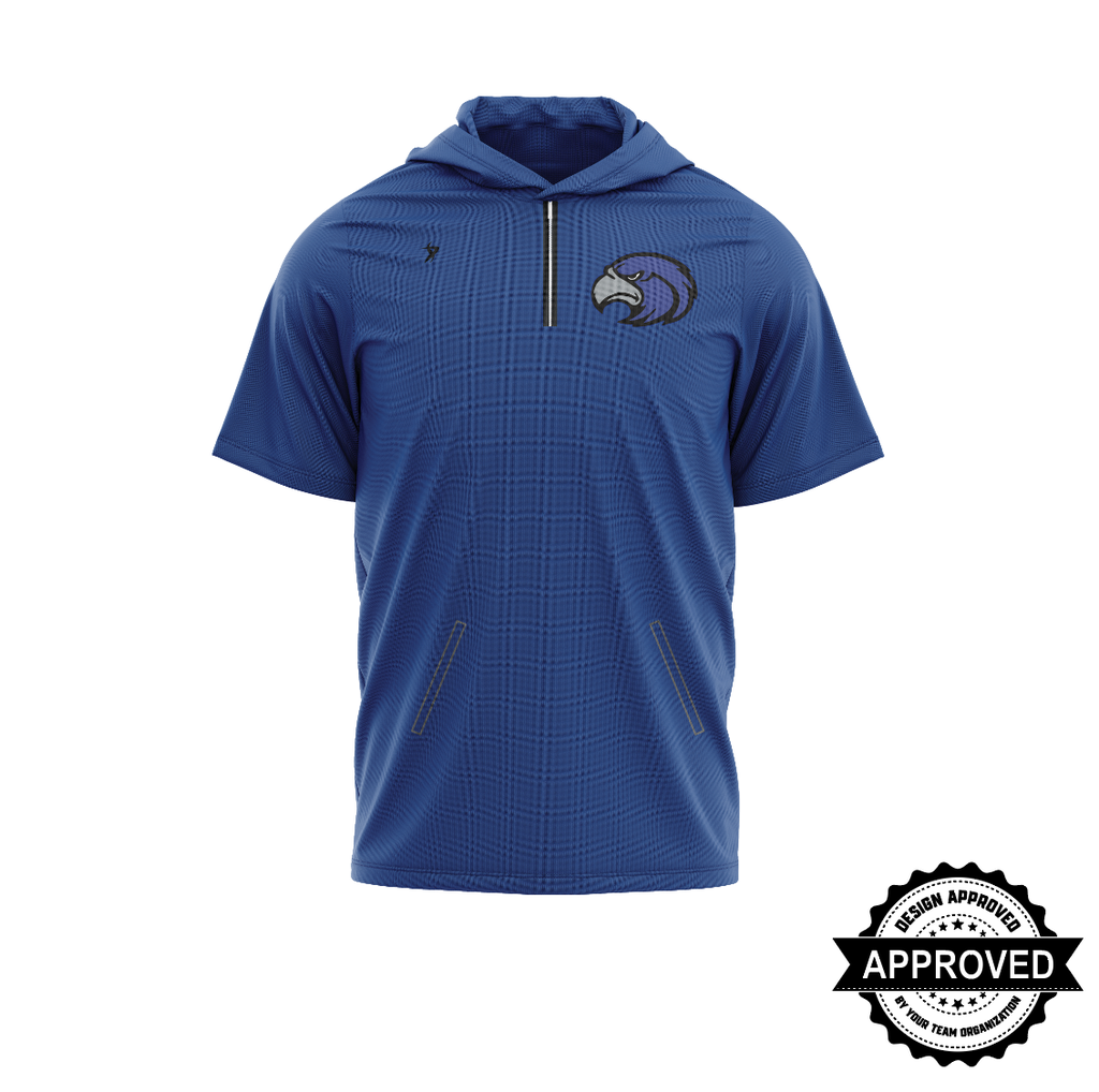 Mount Vernon - Enola | Royal Blue 1/4 Zip Jacket (Short Sleeve, Hooded)