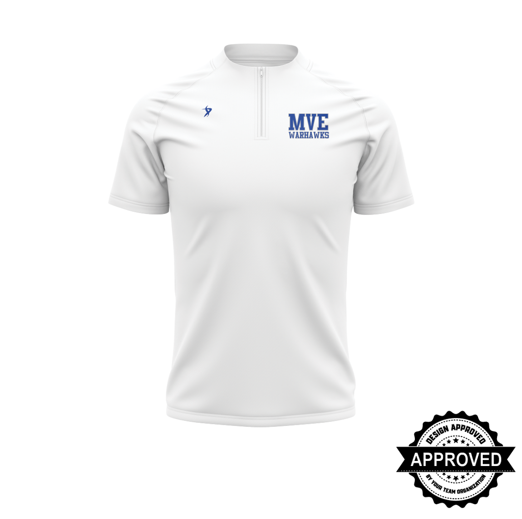 Mount Vernon - Enola | White 1/4 Zip Jacket (Short Sleeve)