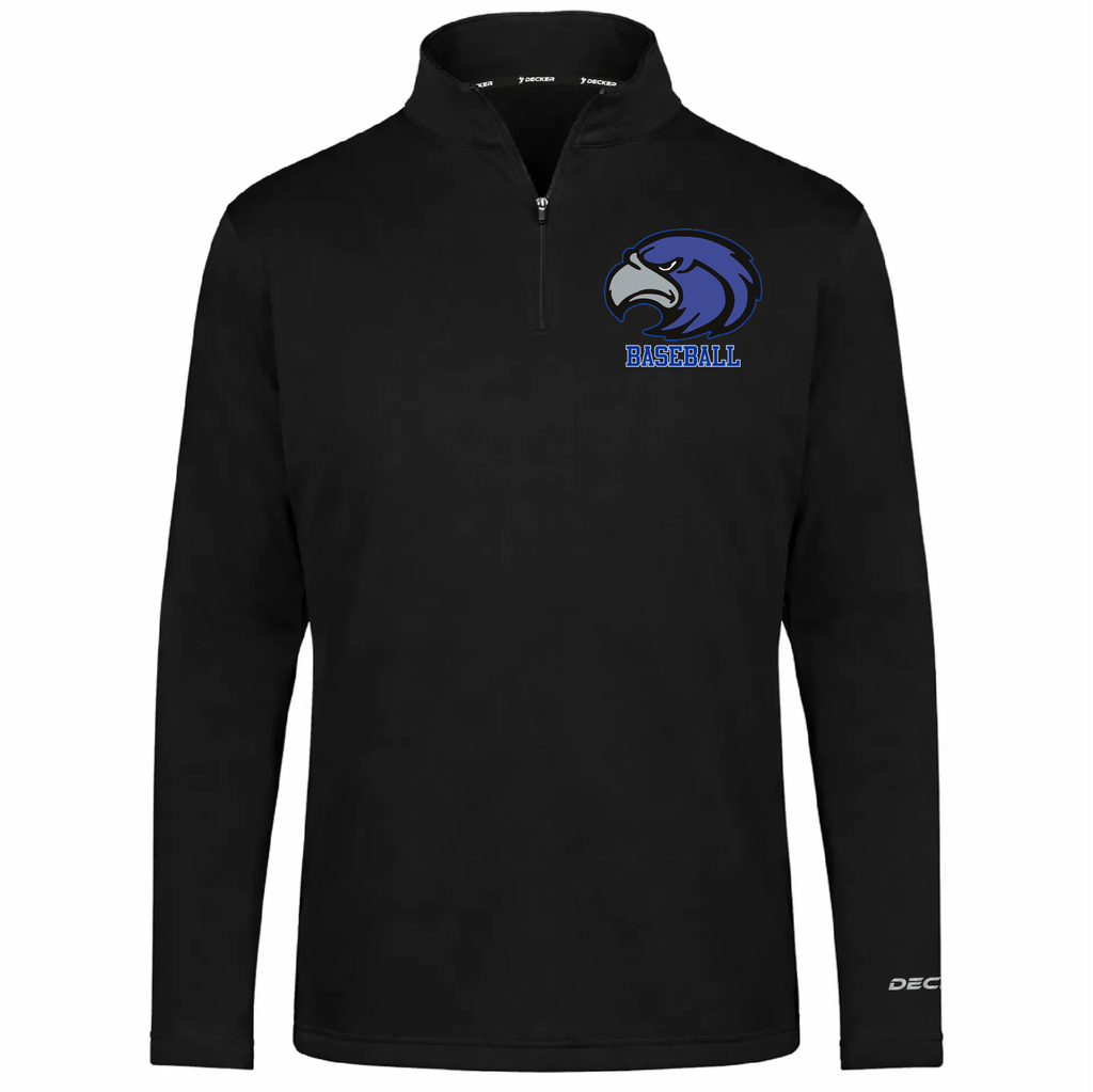 [FOLQFFBK-AS-LOGO1] Decker Men's FlexFleece 1/4 Zip (Black, Adult S, Logo 1)