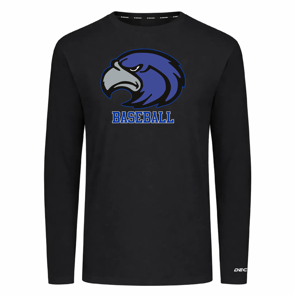 [FTLCUBBK-AS-LOGO1] Decker Adult Tri-Blend T-Shirt - Long Sleeve (Black, Adult S, Logo 1)