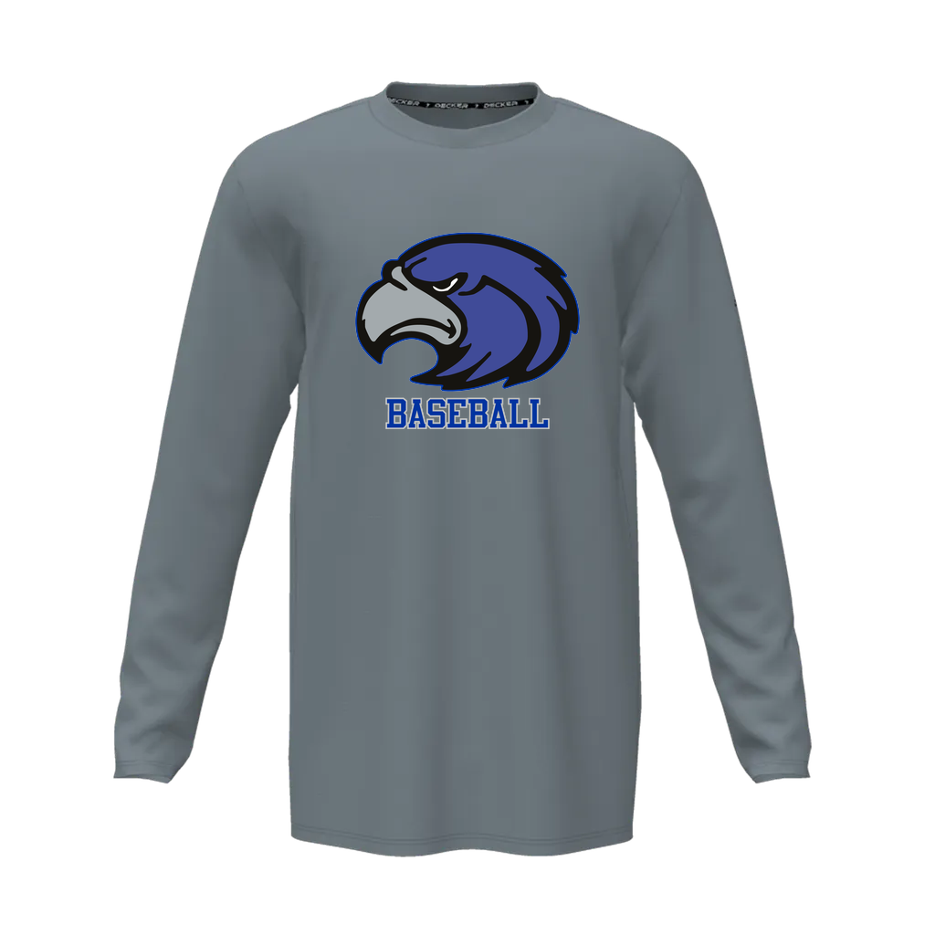[CUS-DFW-TEES-CMF-CNK-LSL-GRY-AS-LOGO1] Decker Adult Comfort T-Shirt - Long Sleeve (Gray, Adult S, Logo 1)