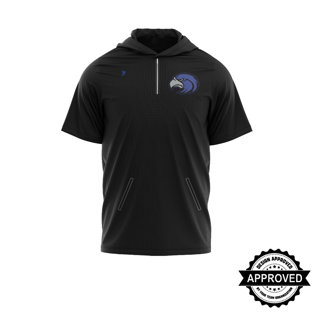 Mount Vernon - Enola | Black 1/4 Zip Jacket (Short Sleeve, Hooded)